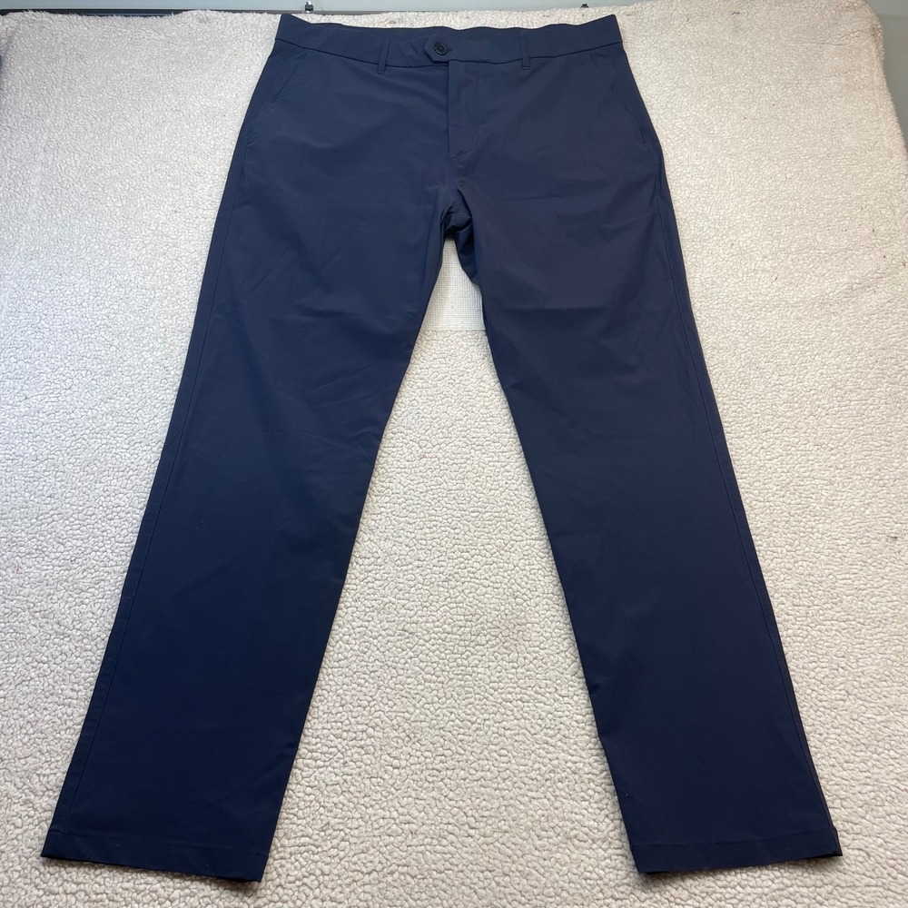 Greyson Pants Mens 38x32 Navy Montauk Golf Trouser Performance Stretch FlatFront